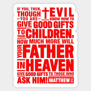 Matthew 7:11 Sticker